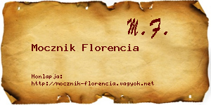 Mocznik Florencia névjegykártya